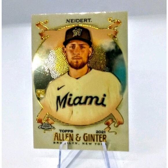 Nick Neidert RC 2021 Topps Chrome Allen & Ginter RC #300 Marlins - Picture 1 of 8